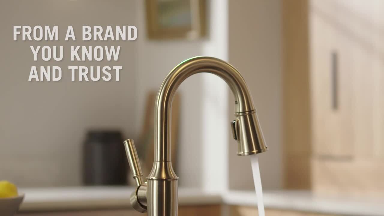 Delta Renaldi Gold Single Handle Bar Faucet in Lumicoat Champagne