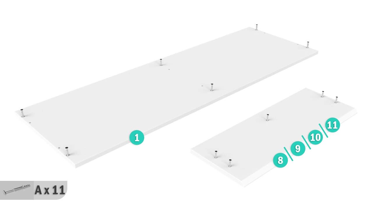 テラブラシ FUFU&GAGA 6-Drawer L-Shaped Dresser in Black with Rotatable