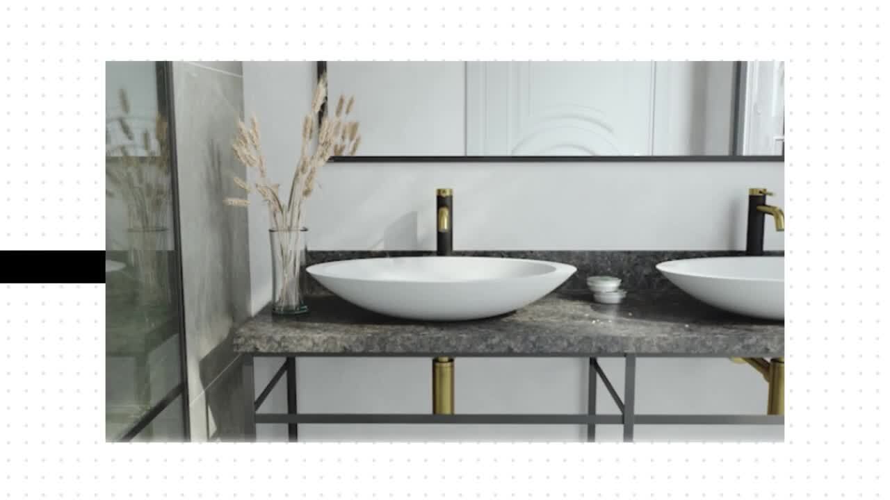 VIGO Donatello Artistic Onyx Gray Glass 18 in. L x 13 in. W x 4 in