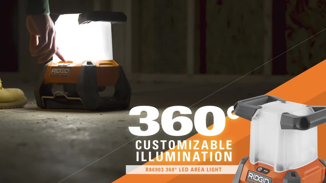 RIDGID 18V Cordless 360° Area Light with FREE 4.0 Ah Lithium-Ion Battery