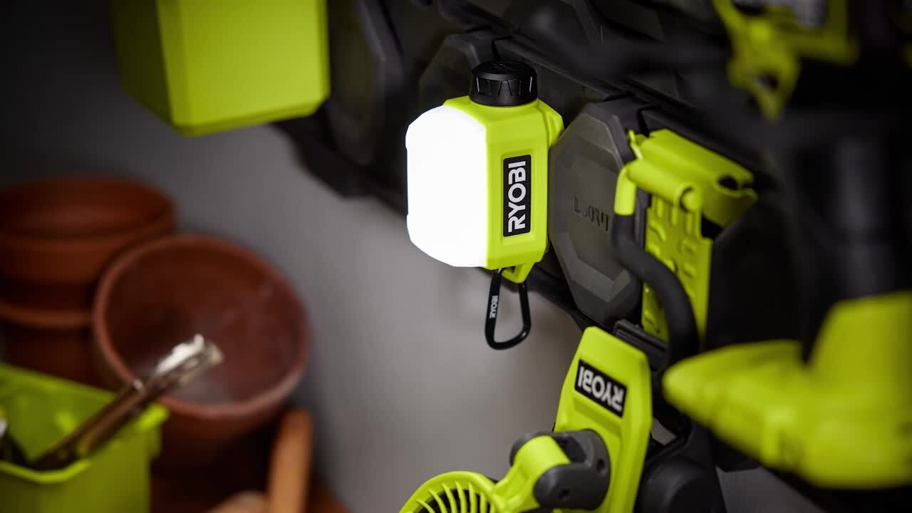 RYOBI USB Lithium Compact Cordless Area Light Kit with (1) 2Ah USB Battery and Charging Cable