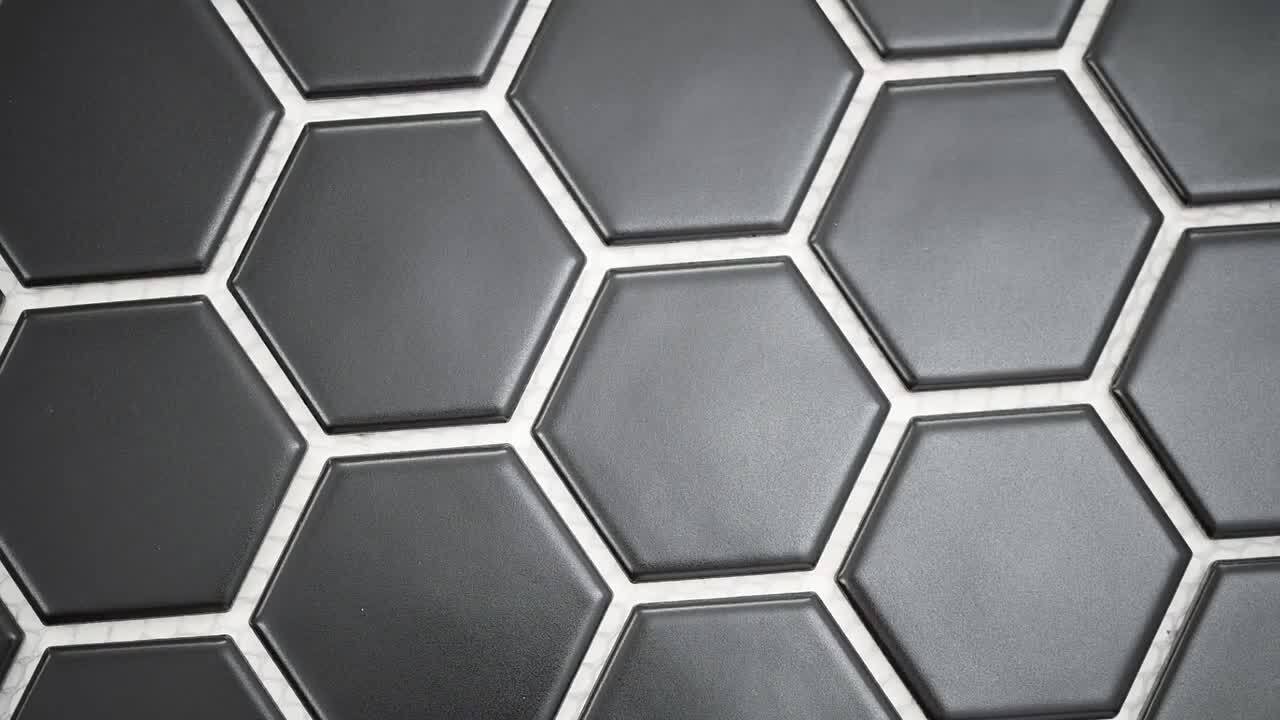 Retro Black Hexagon 11.63 in. x 12.75 in. Matte Porcelain Floor and Wall Tile (14.4 sq. ft./Case) Retro Black Hexagon 11.63 in. x 12.75 in. Matte Porcelain Floor and Wall Tile (14.4 sq. ft./Case)