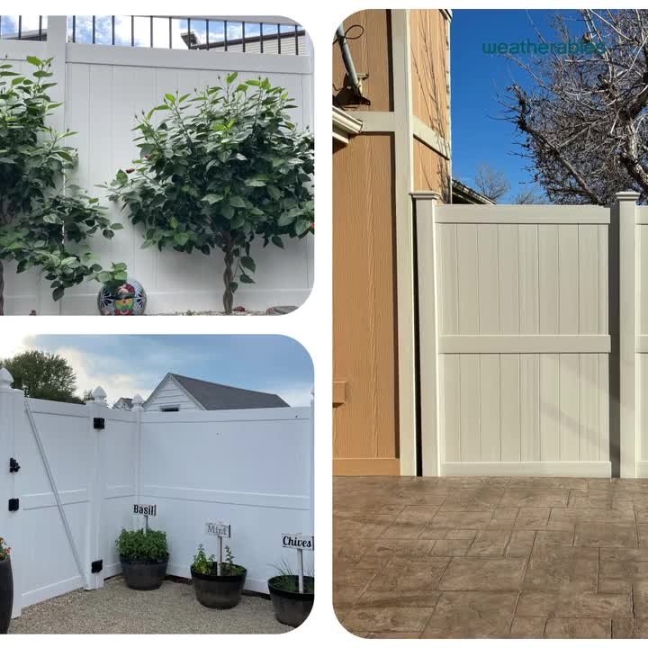 Weatherables Halifax 3.7 ft. W x 5 ft. H White Vinyl Privacy Fence