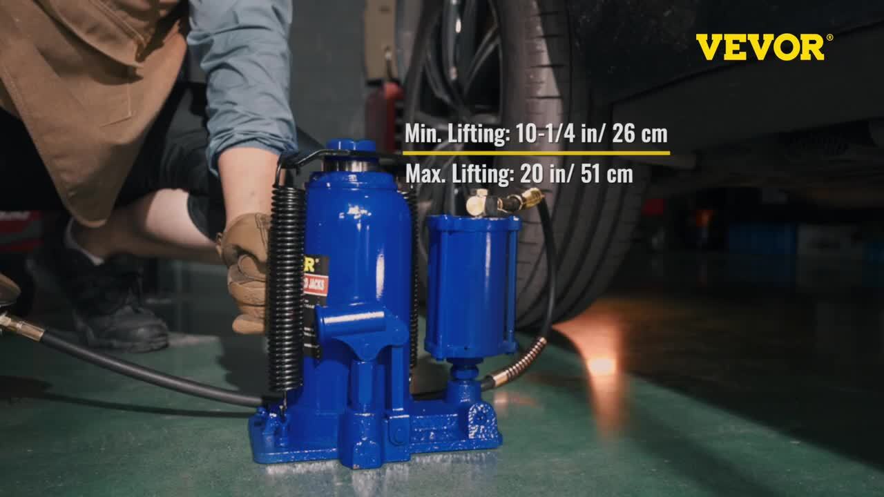 VEVOR 20-Ton Air Hydraulic Bottle Jack Bottle Jack Air Jack Heavy