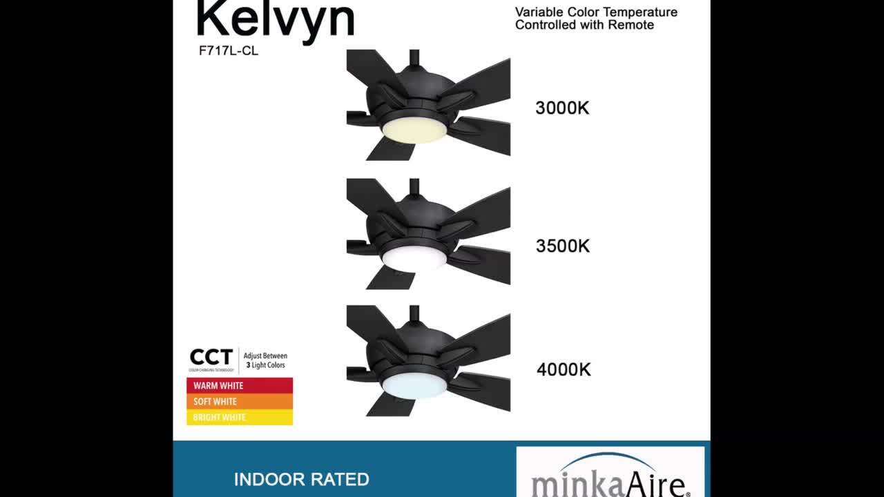 MINKA-AIRE Kelvyn 52 in. Integrated CCT LED Indoor Flat White