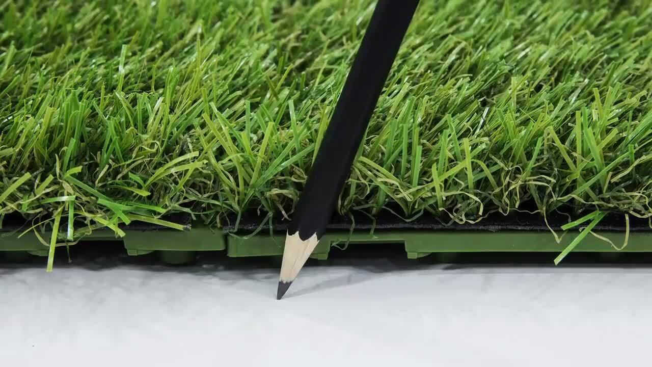 1 ft. x 1 ft. Artificial Grass Interlocking Tiles (9-Pack) (9 sq. ft.)