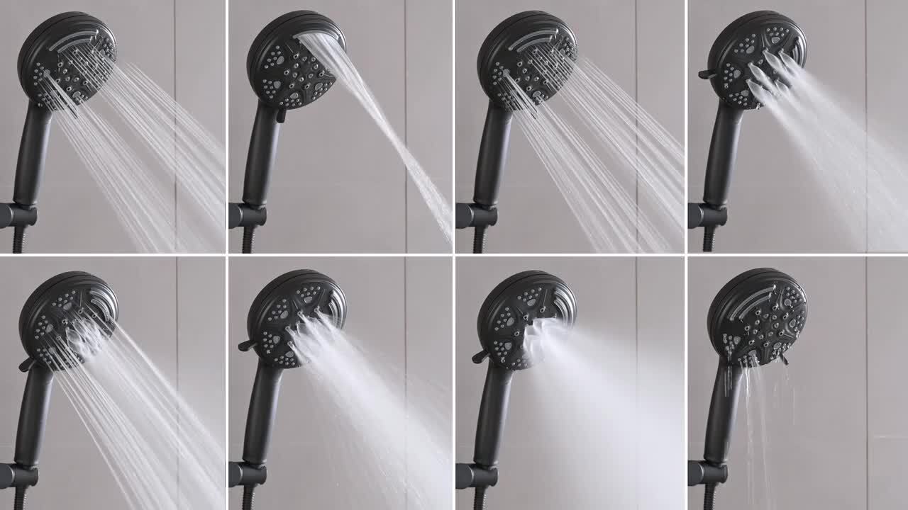 BWE Single Handle 1-Spray Round Rain Shower Faucet Set 1.8 GPM