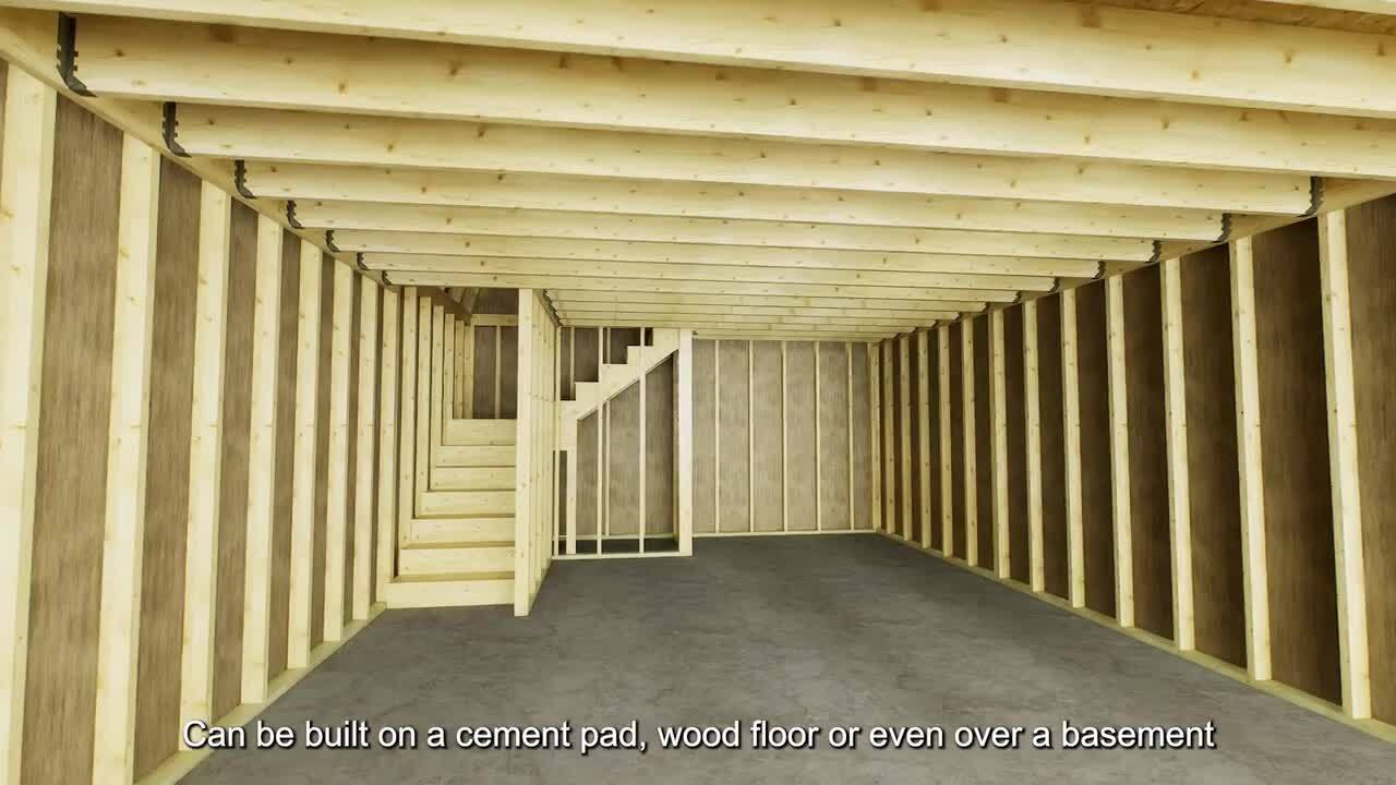 Best Barns Handcrafted Homestead XL 16 ft. x 32 ft. Two-Story Wood Barn Kit  with Transom Doors (Staircase Included) HHOMTD32, image size:1280x720