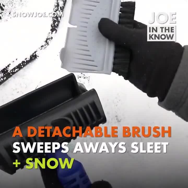 Snow Joe Ice Dozer and Snow Scraper with Ice Breaking Teeth and
