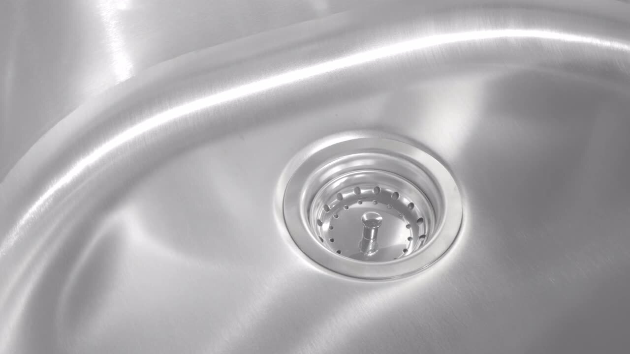 Glacier Bay Stainless Steel Laundry Sink with Faucet and Double Door Cabinet in Black