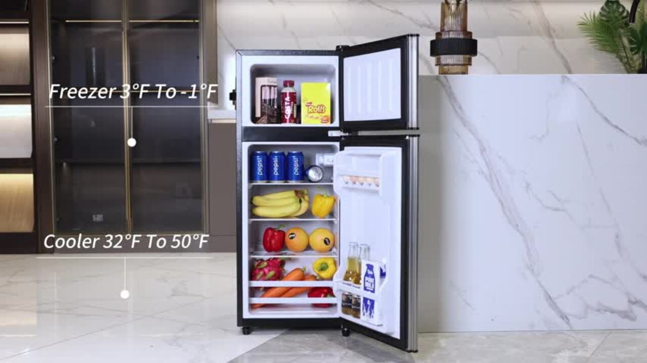 JEREMY CASS 3.5 cu. ft. Mini Refrigerator in Wood Grain with