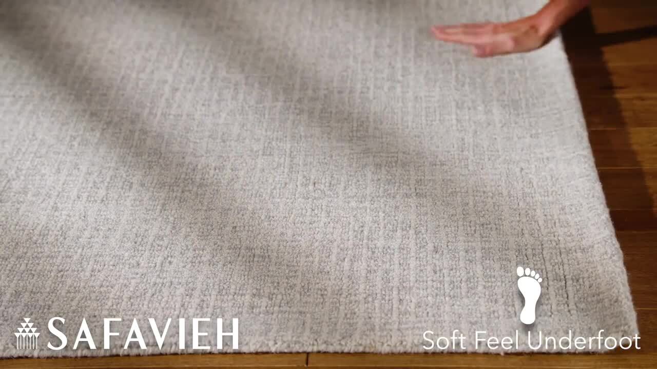 SAFAVIEH Handmade Abstract Lottie Modern Wool Rug - 8' Round - Ivory/Beige