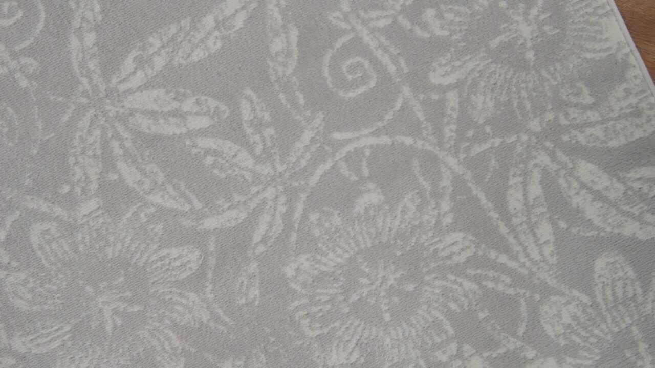 Nourison Whimsicle Grey 6 Ft. X 9 Ft. Floral Contemporary Area Rug ...