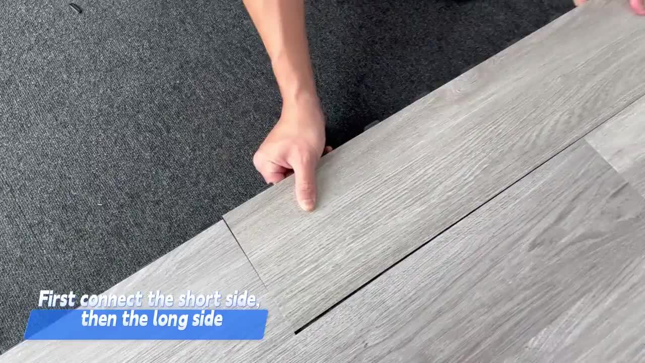 Art3d Grayish Lead 5 MIL 36 in. L x 6 in. W Waterproof Click Lock Luxury  Vinyl Flooring Tile(27 sq. ft./Box ) A43hd404, image size:1280x720