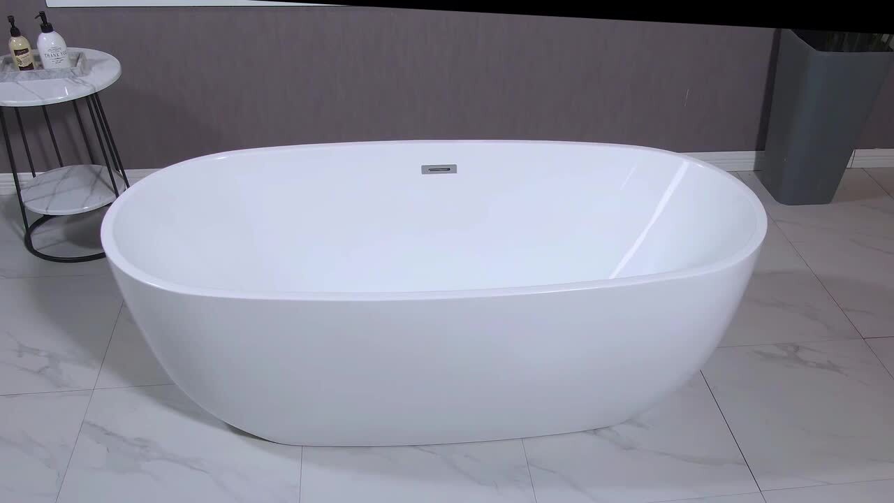 Darby 67 in. Acrylic Flatbottom Double Ended Bathtub with Brushed Nickel Overflow and Drain Included in White Darby 67 in. Acrylic Flatbottom Double Ended Bathtub with Brushed Nickel Overflow and Drain Included in White