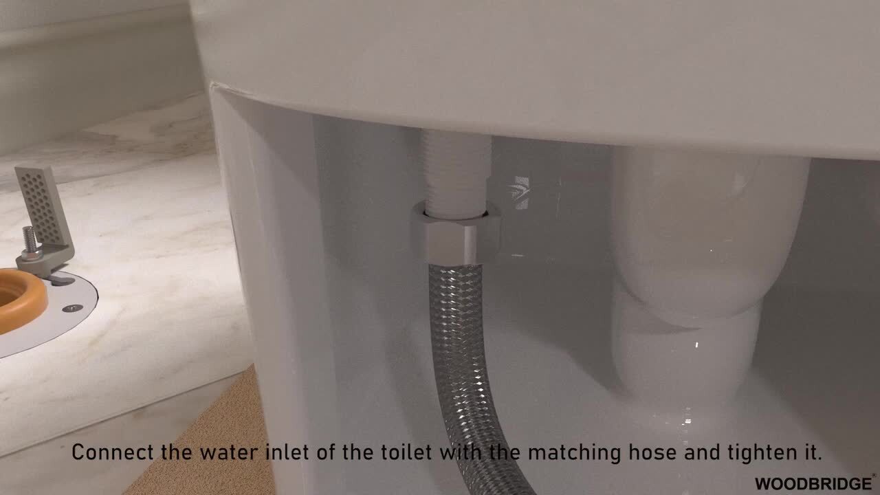 WOODBRIDGE Intelligent Comfort Height Dual Flush Elongated Toilet, White