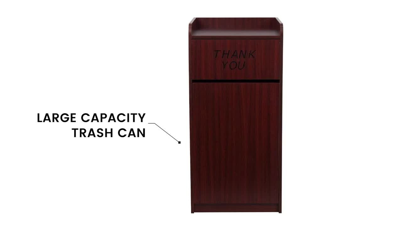 Carnegy Avenue Mahogany Sony Laminate Wood Commercial-Grade Trash