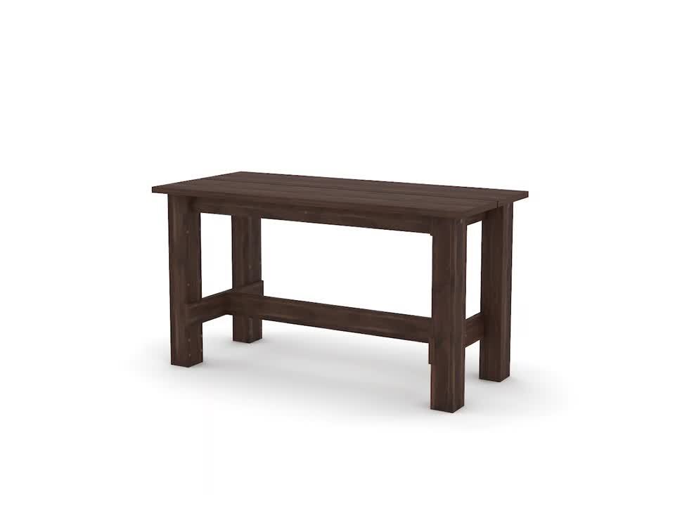 SAUDER Boone Mountain 55.118 in. Rectangle Grand Walnut Engineered