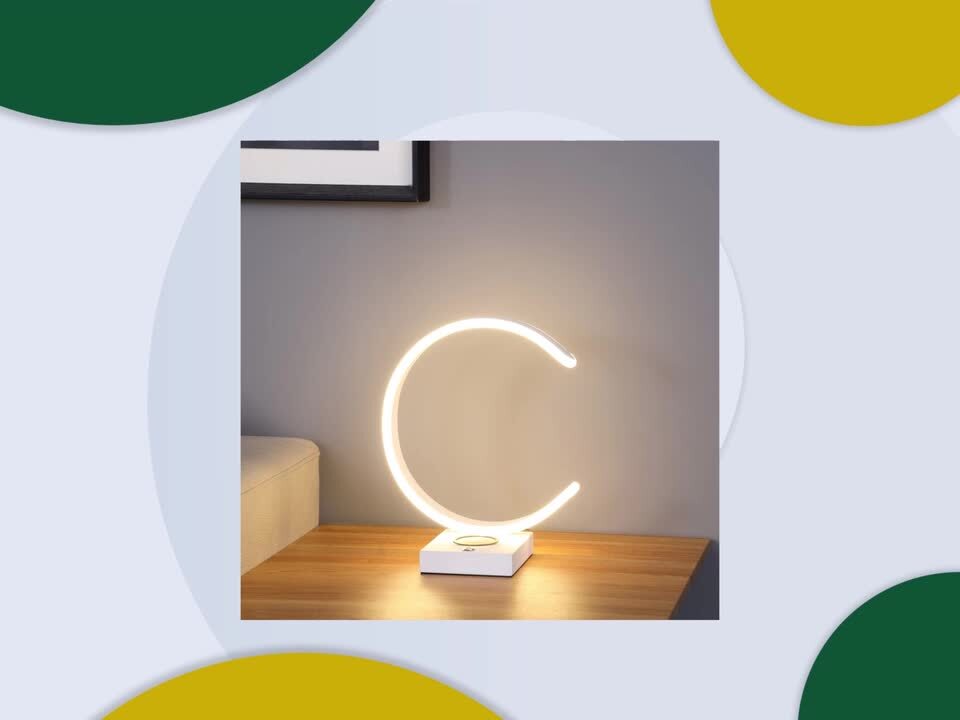 Lampe Ambiance Métal Cubique LED Or