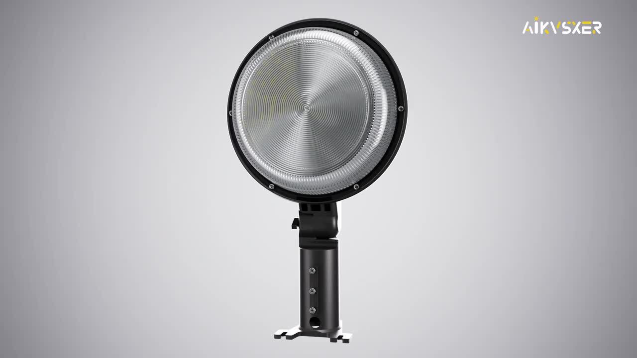 AIKVSXER 24000LM 6500K Daylight Dusk to Dawn Black Integrated LED