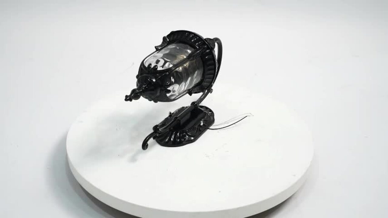 OUKANING 1-Light Black Retro Outdoor/Indoor Waterproof