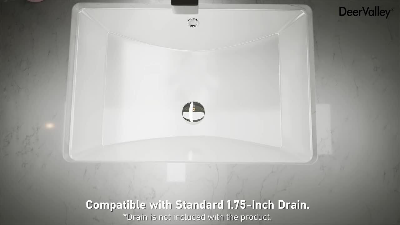 DEERVALLEY 21 in. L x 15 in. W Vitreous China Rectangular