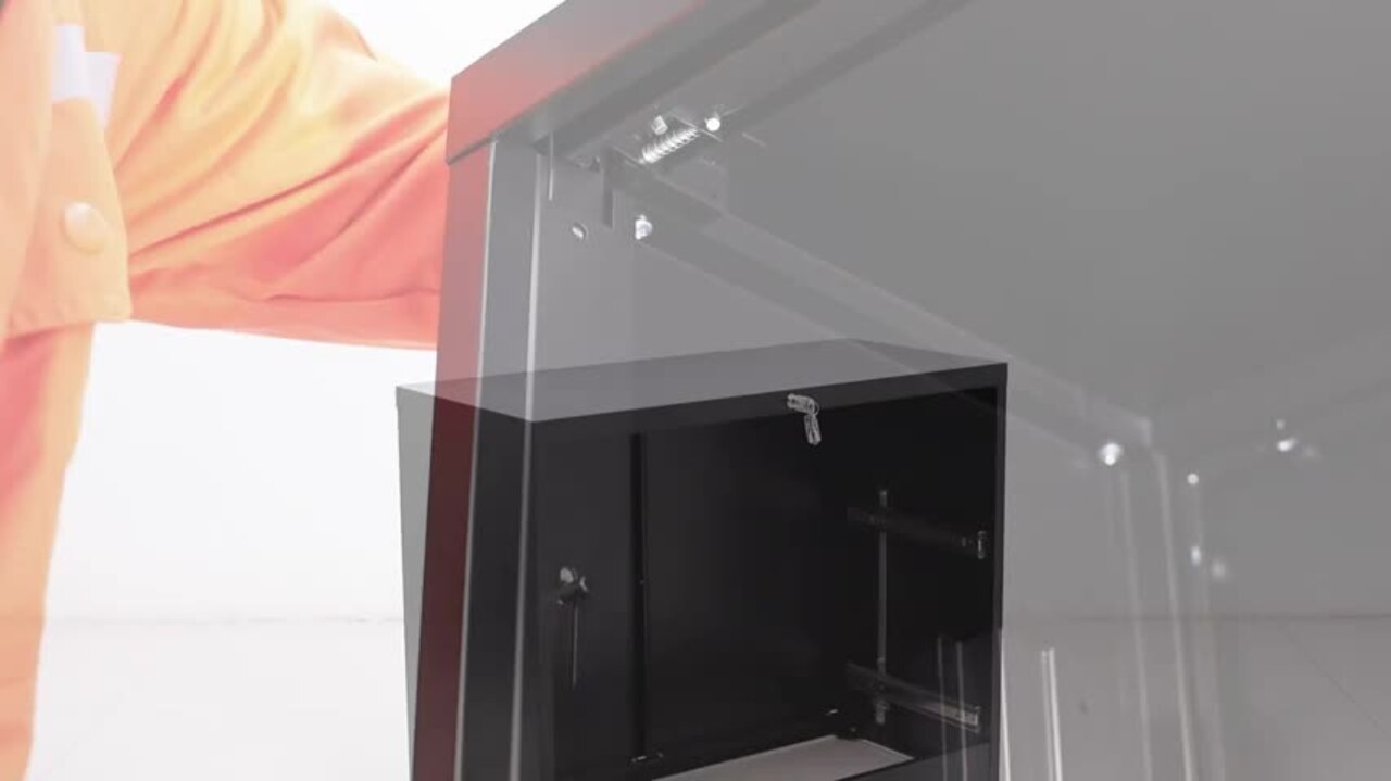 Mlezan Black Lateral Cabinet with 2 Drawers 35.43