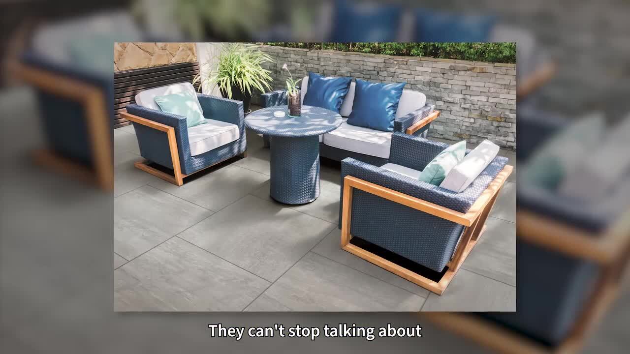 Alpe Gray 24 in. x 48 in. x 0.75 in. Quartzite Stone Look Porcelain Paver