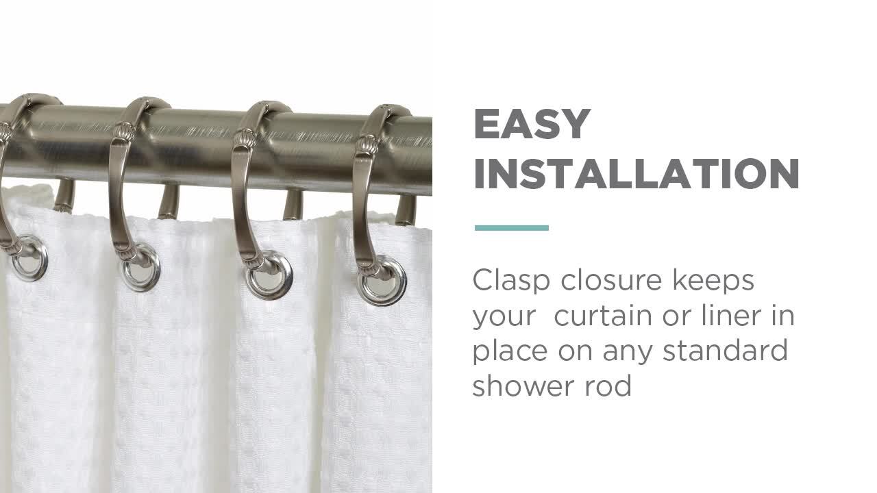 Zenna Home 12-Pack Nickel Single Shower Rings Zenna Home 12-Pack Nickel Single Shower Rings