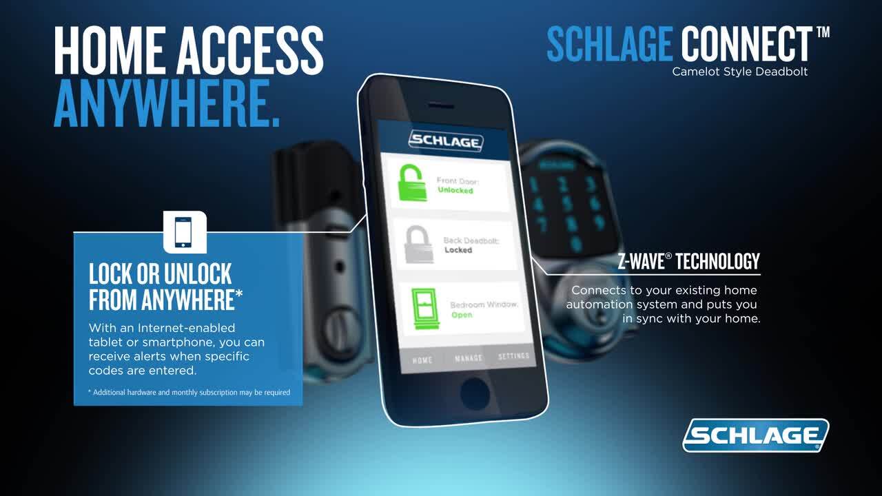 Schlage Camelot Satin Nickel Electronic Connect Smart