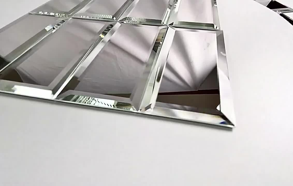 Kendall Self-Adhesive Silver Glass Mirror Tiles, Use as Full length Mirror  or Create your own Shape, Set of 6 Square Silver Mirrored Tiles, 260 x  260mm per tile at £13.00 only - Enki