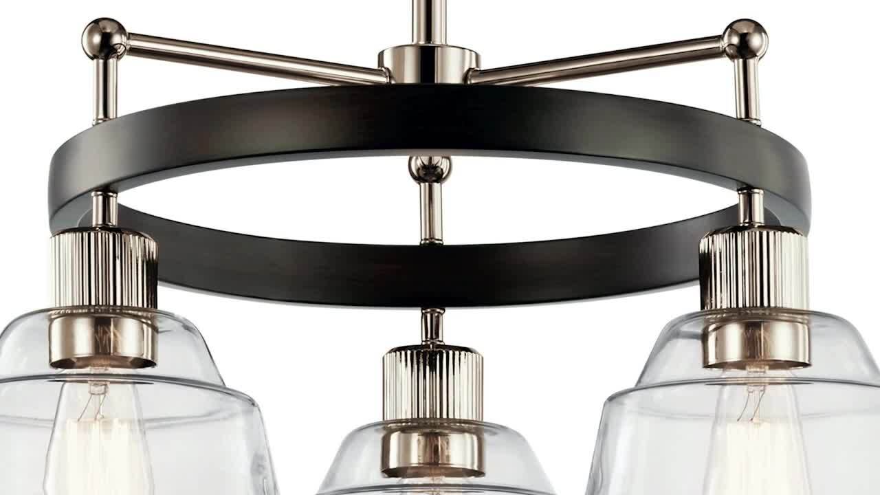 Kichler Eastmont 5-Light Polished Nickel Industrial Chandelier