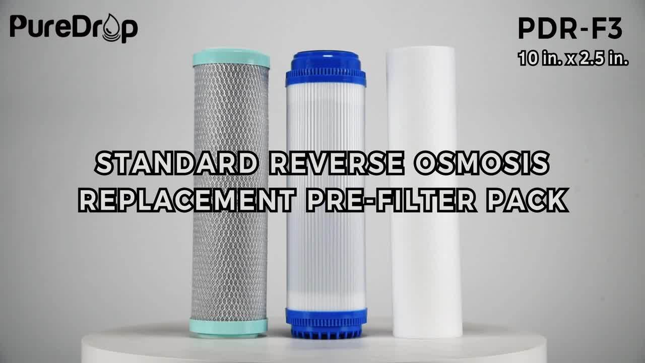 10 in. x 2.5 in. Standard Reverse Osmosis Replacement Pre-Filter Pack 10 in. x 2.5 in. Standard Reverse Osmosis Replacement Pre-Filter Pack