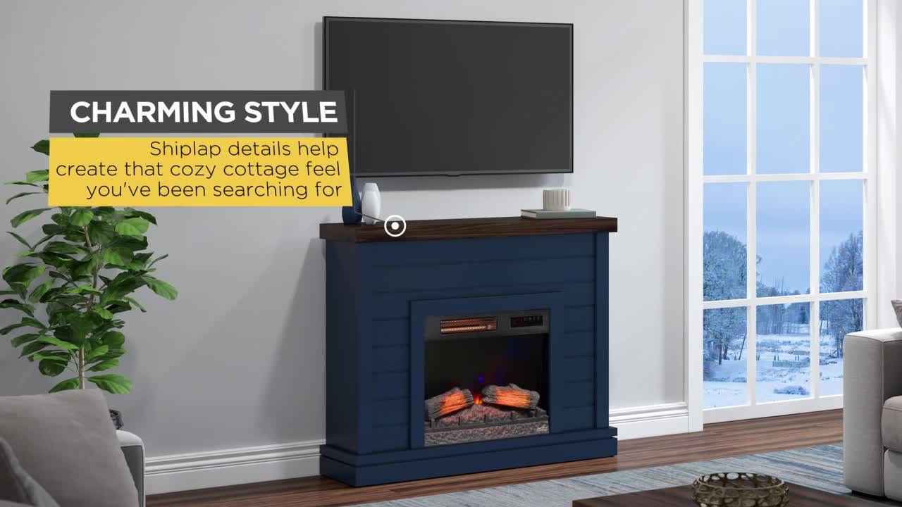 Twin Star Home Duraflame 47.38 in. Freestanding Wall Mantel