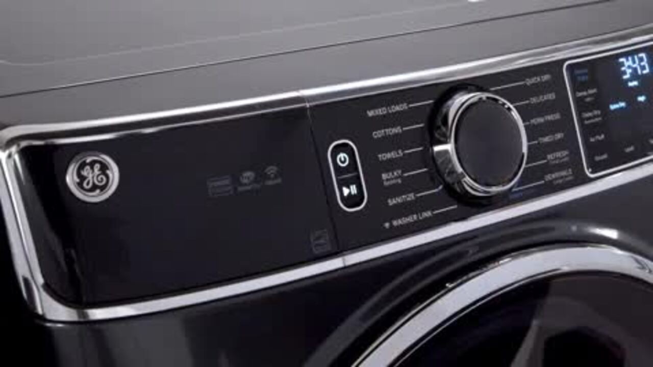 GE Profile 7.3 cu. ft. Smart Electric Dryer with Fabric Refresh, Steam, and  Washer Link Sapphire Blue PTD90EBPTRS - Best Buy