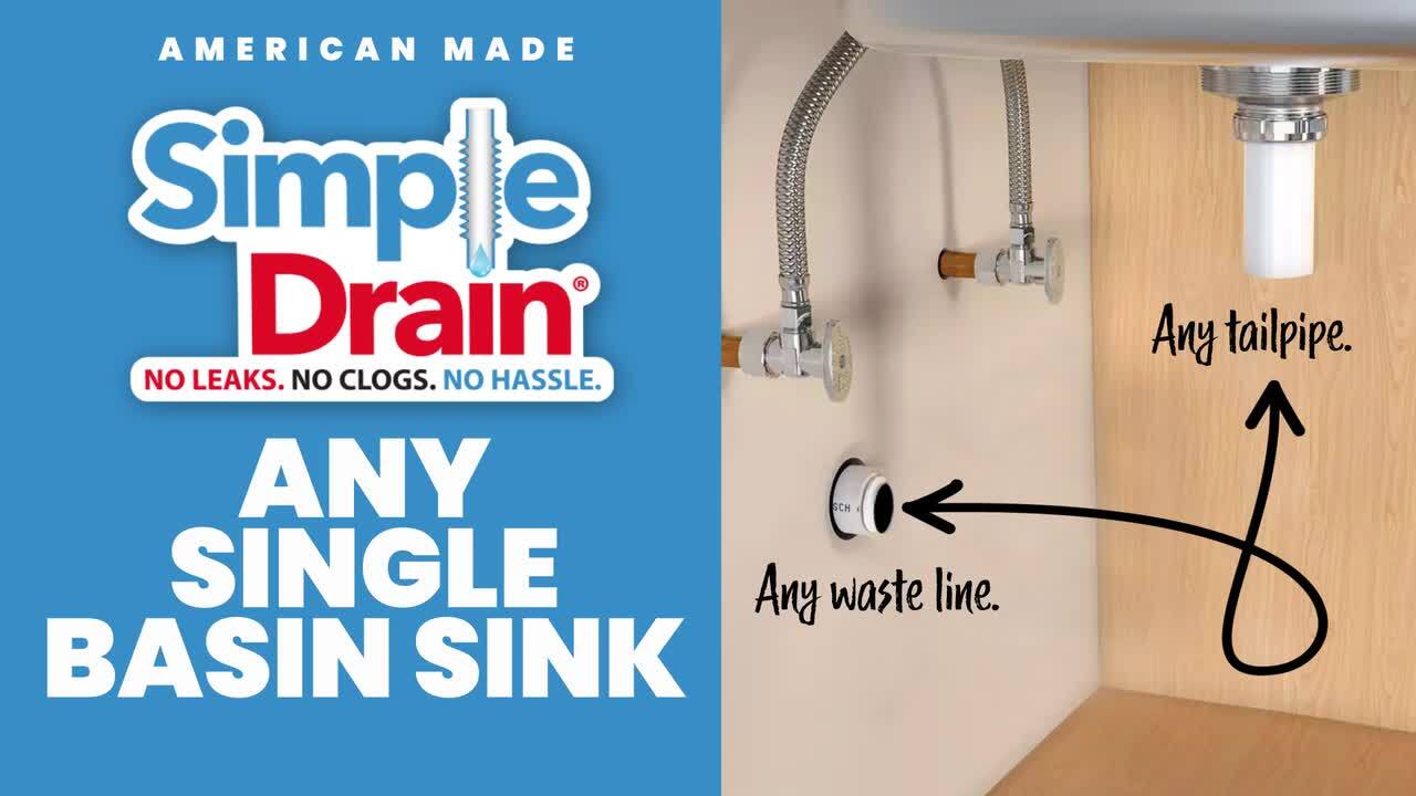 1.25 in. Rubber Threaded P-Trap Bathroom Single Sink Drain Kit