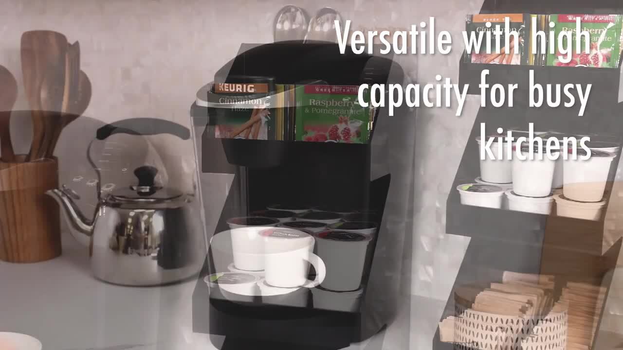 Plastic kruiderij Dispenser 6 Compartiment Zwart | Bar Kruidinghouder