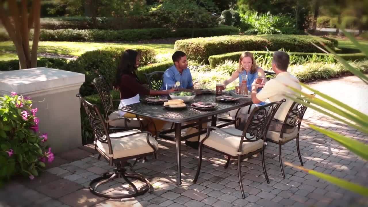 Round glass garden table and online chairs