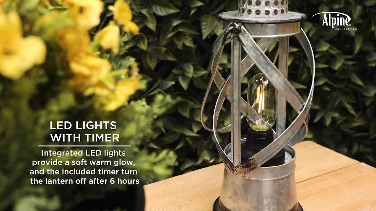 Outdoor lantern store with timer