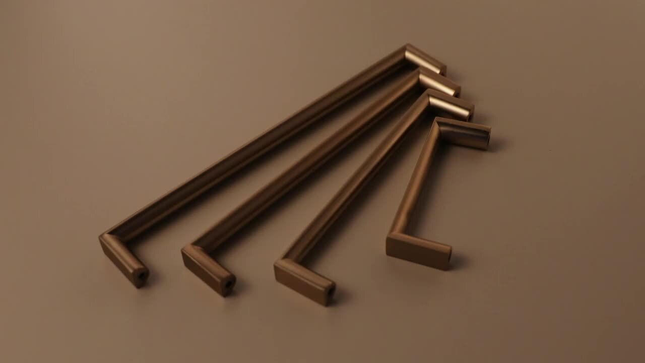Goo-Ki 6-Pack 5 in. (128mm) Champagne Bronze Zinc Alloy Cabinet