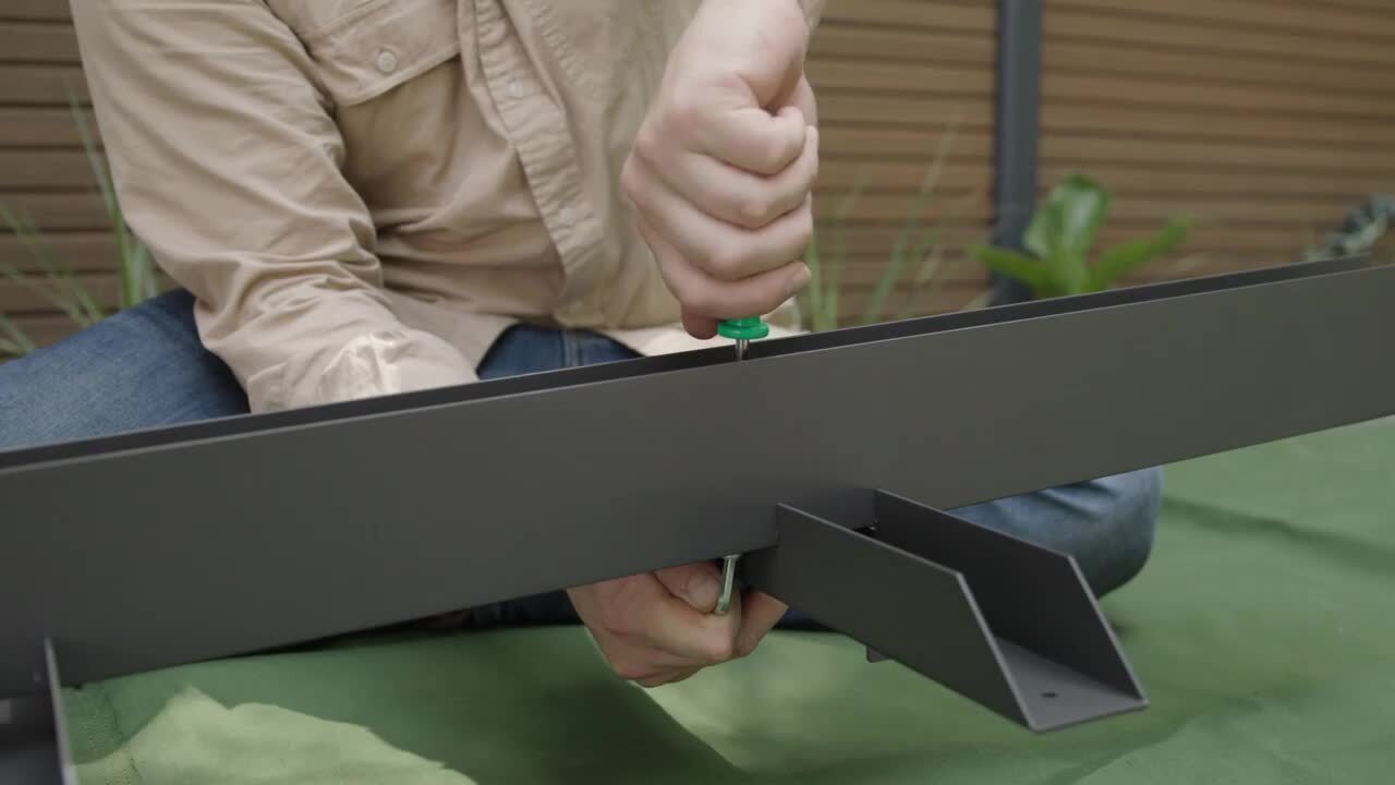 NewTechWood Matte Black Aluminum Frame 70.88 in. Composite Outdoor