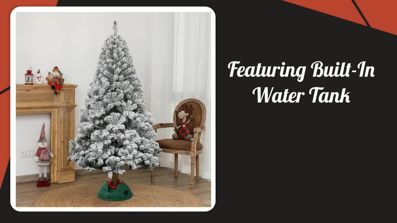 MTS Christmas Tree Stand For Real Trees - Sturdy And Durable Adjustable Trunk Base Diameter 3.5-10.5cm, Max Xmas Tree Holder Height 2.1m, Water Tank