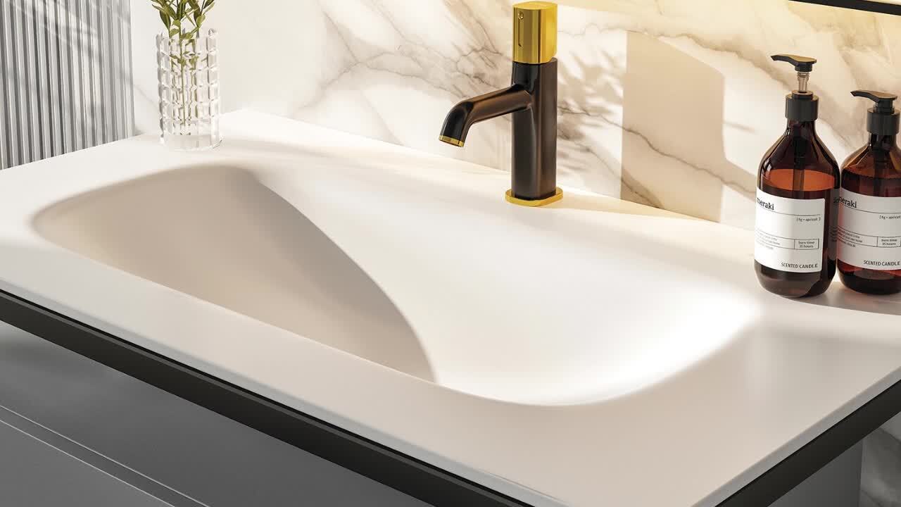 Nets 32 in. W x 14 in. D x 21 in . H Floating Bathroom Vanity in Natural Oak with White Solid Surface Top