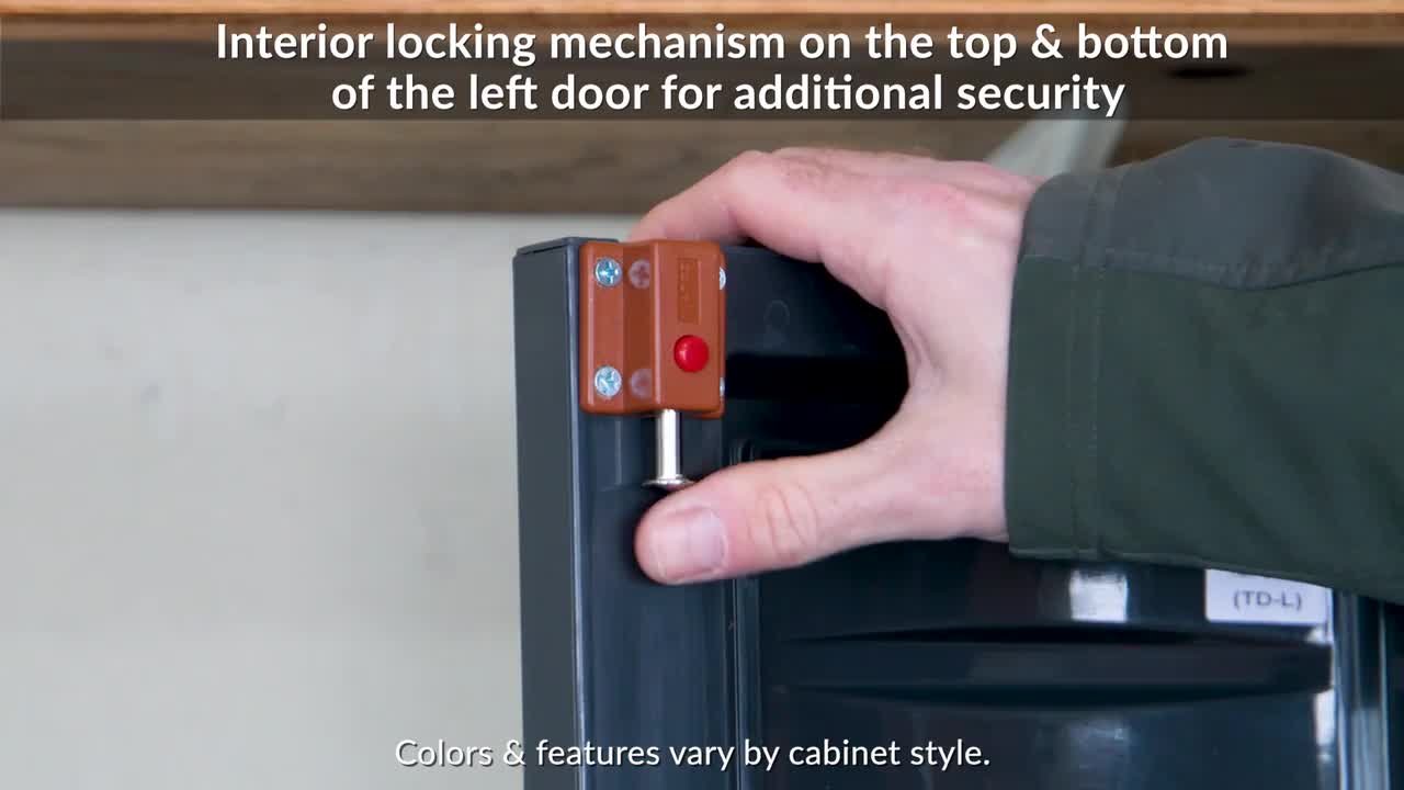 Sunnydaze Lockable Storage 23.25 in. W x 57.5 in. H x 13.75 in. D