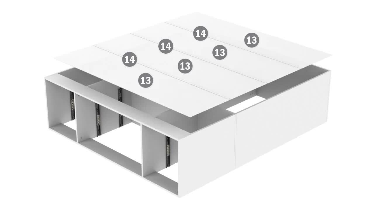 FUFU&GAGA White Wood 63 in. W 8-Door Large Wardrobe Armoires with