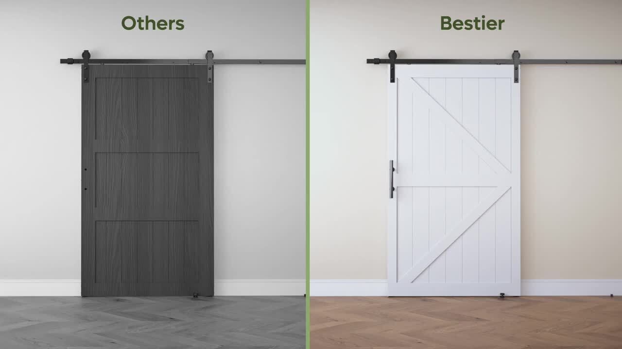 36 in. x 84 in. K-Plank Primed MDF Interior Barn Door Slab 36 in. x 84 in. K-Plank Primed MDF Interior Barn Door Slab