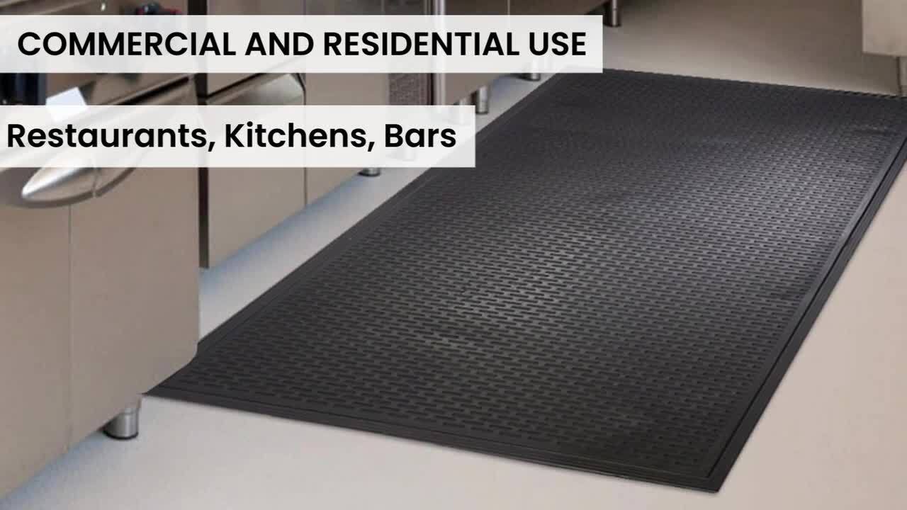 Envelor Anti Fatigue Rubber Floor Mat Non-Slip Restaurant Kitchen