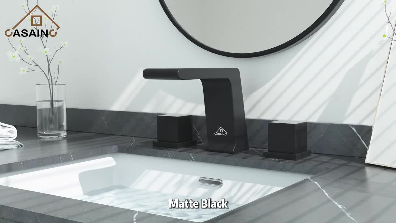 Adam Modern Waterfall Bathroom Sink Faucet Deck Mounted Single Hole