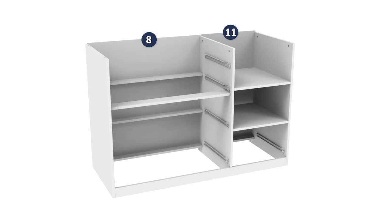 FUFU&GAGA 7-Drawer White Chest of Drawers, 31.5 in H-55.9 in