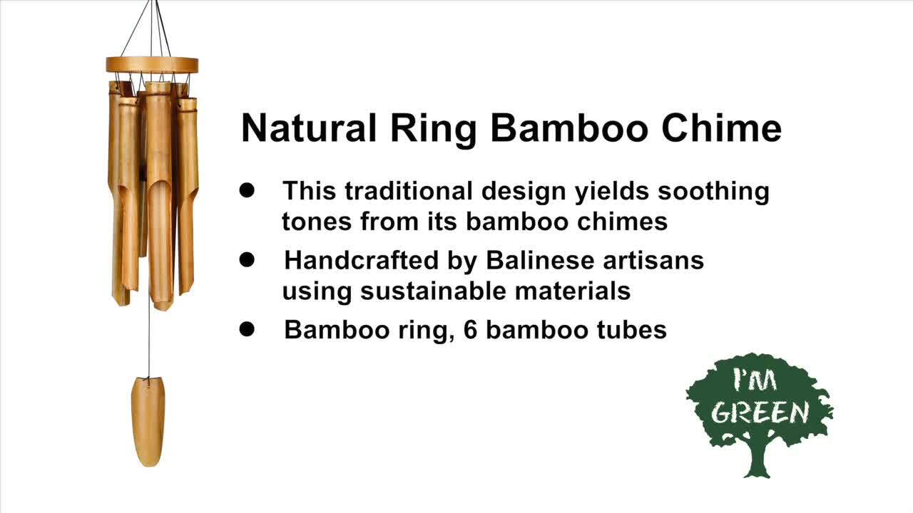 WOODSTOCK CHIMES Asli Arts Collection, Ring Bamboo Chime